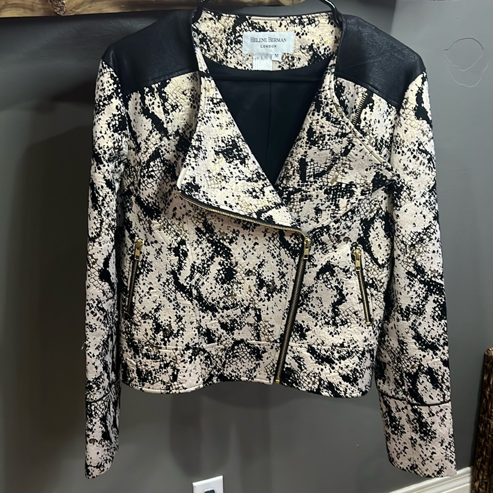 Helene Berman layering jacket. Beautiful metallics throughout and gold hardware.